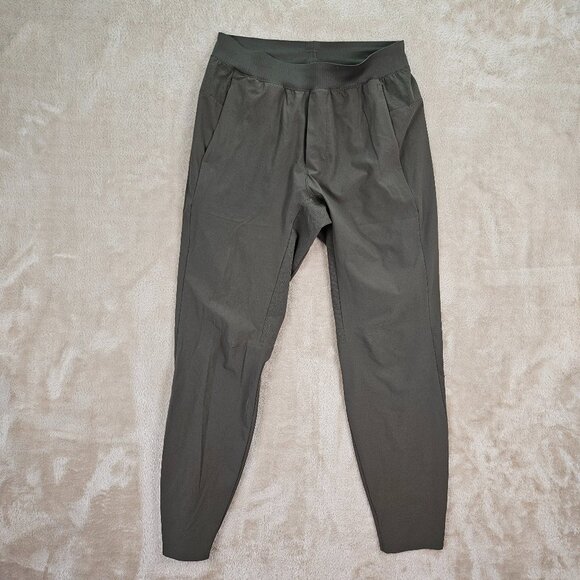 lululemon Jogger Pant Stretch Zip Pocket Green Athletic Gym Performance Mens M - Picture 1 of 16